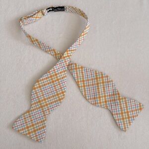 Beau Ties | Pastel Plaid Cotton Self Tie Adjustable Hand Sewn Vermont Bow Tie